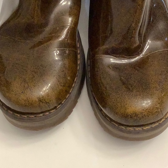 Green Life Ankle Rain Brown Abstract Boots 36 - Picture 7 of 7